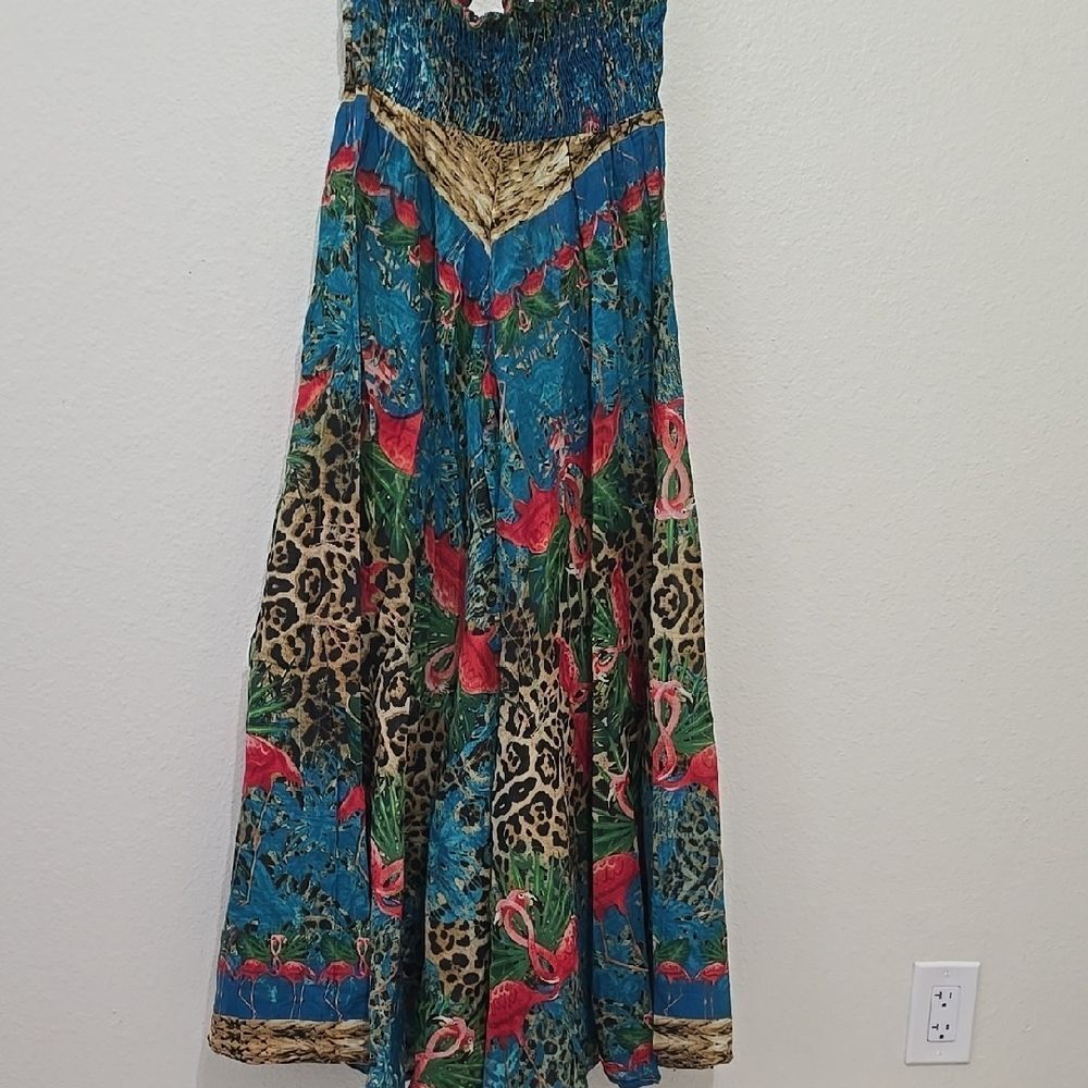 Colorful Animal Print Maxi Dress